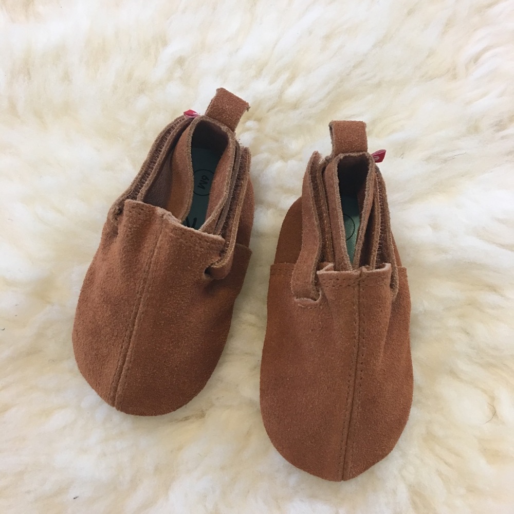 Cinnamon Brown Suede Booties Zutano New 6 Months